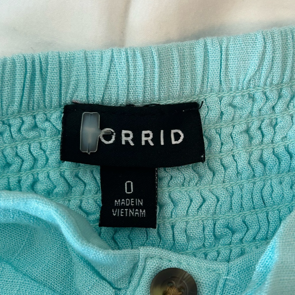 Torrid Women’s Midi Textured Woven Button-Front Sleeveless Dress Sz 0(L/12) - Picture 6 of 7